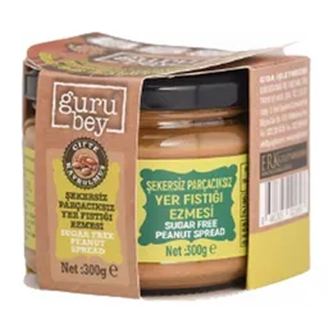 GURUBEY-PARÇACIKLI-ŞEKER-İLAVESİZ-YER-FISTIĞI-EZMESİ-300-G